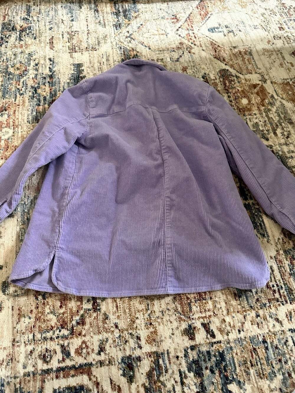 Vintage Corduroy Shirt Size XL 16 Purple Heavy Duty
